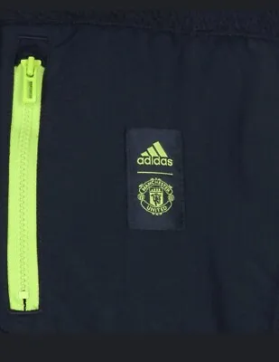 New Adidas Original Men Manchester United Full-Zip Fleece Jacket HE6645 Size S • $30