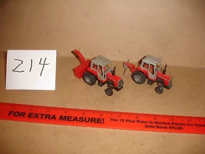 1/64 Tractor Grouping - 2 Massey Ferguson Tractors With Attachments • $32.50