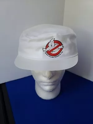 VTG 1984 Ghostbusters White Canvas Painters Snap Back Hat Cap NEW W/o TAG RARE • $44.58