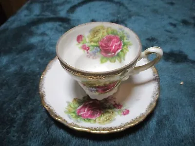 Vintage Ucagco Red & Yellow Rose With Gold Trim Tea Cup And Saucer Japan • $7.83