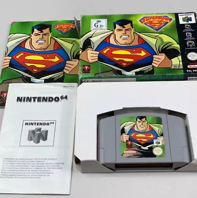 Superman N64 Nintendo 64 Boxed PAL Complete • $140