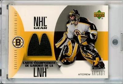 2005-06 McDonald's Upper Deck Goalie Gear #MG7 Andrew Raycroft PAD 02/50 • $147.21