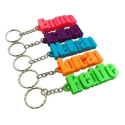 3D Personalised Keyring - Party Bag / Gifts / Name Tags / School Bag / Travel • £1.99