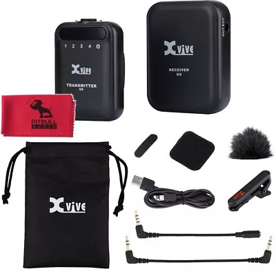 Xvive Audio U6 Battery-Powered Wireless Lavalier Microphone System W/ Cloth • $119