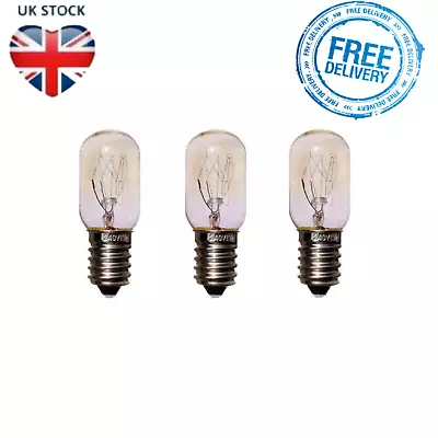 3 Pack Himalayan Salt Lamp Fridge Bulb Screw Pygmy Light Bulbs Set Clear 15W E14 • £3.49