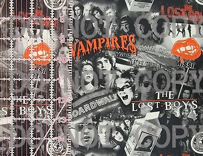 Custom 100% Cotton Woven Fabric The Lost Boys Movie Red By The 1/4 Yard 9x56 • $5.49