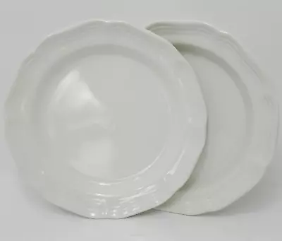 Mikasa Dinnerware French Countryside Set Of 2 Salad Plates 8  White F9000 • $26.99