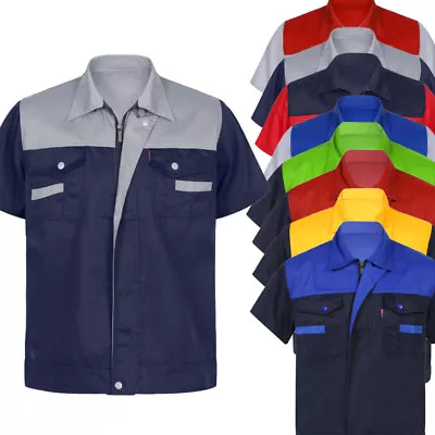 Work Shirts Specialty Auto Mechanic Technician Uniform Men Short Sleeve Jacket  • $19.73