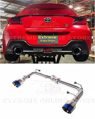 For 22-Up Toyota GR86 Subaru BRZ | Muffler Delete Axle Back 4  Dual Burnt Tips • $289.98