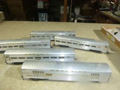 $50 • Buy /#308 Ho Passenger Car Set-santa Fe   Lot Of 5 All Metal Cars