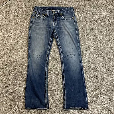 True Religion Billy Big T Denim Jeans 32x34 Mens Blue Bootcut Cotton • $39.99