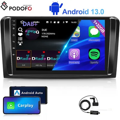Radio Car Stereo For Mercedes Benz ML/GL-Class W164 X164 Android 13 GPS SWC DAB+ • £163.99