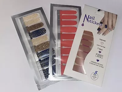 Nail Strips/stickers/wraps Nail Art Nail Foil Self Adhesive Lot Of 3 • $2.75