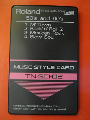 Roland TN-SC1-02 50's 60's M Town Mexican Rock Style Card ROM E-70 E5 Kr Piano • $36.45