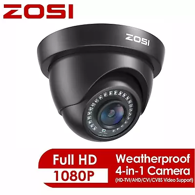 ZOSI 4in1 Dome Security Camera 1080P 3000TVL OSD Menu IR Night Vision Outdoor • £17.99