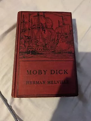 Rare Vintage Moby Dick The Whale Red Hardcover Book Sampson Low 1923 1920s • $0.01