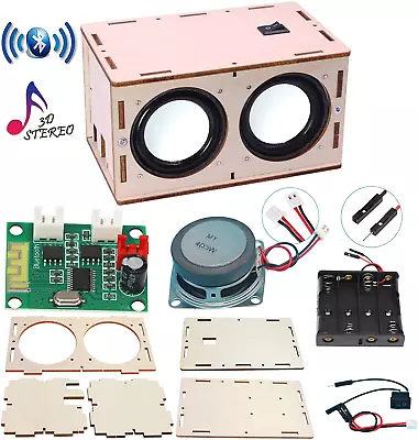 DIY Bluetooth Speaker Box Kit Electronic Sound Amplifier - Build Your Own Portab • $21.19