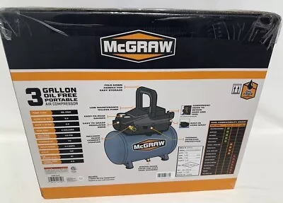 Air Compressor 3 Gallon 1/3 HP 110 PSI Oil-Free Hot Dog Air Compressor Portable • $98.99