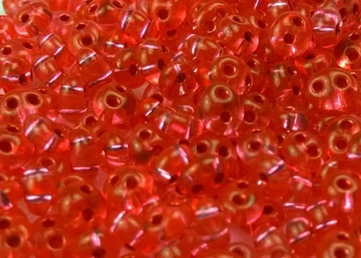 $4.27 • Buy Twin 2 Hole Czech Glass Seed Beads   TERRA SILVER LINED SALMON   50 Grams
