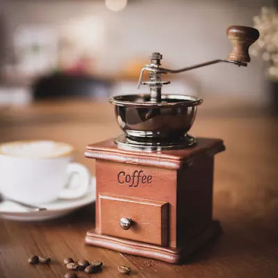 Wooden Coffee Grinder Vintage Style Manual Coffee Grinder Retro Grainder • $16.99