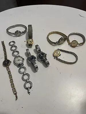 Vintage Lot Of 11 Timex Woman’s Watches Manual Wind Up Parts Repair • $12.99