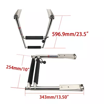 Boat Telescoping Ladder 2 Step Stainless Steel Marine Upper Platform Swim Yacht • $37.80