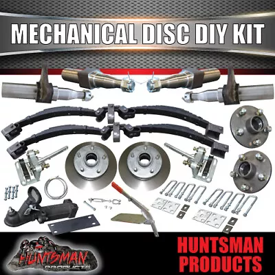 $965 • Buy DIY 2000kg Tandem Trailer Suspension Kit Mechanical Disc Rocker Roller Stub Axle