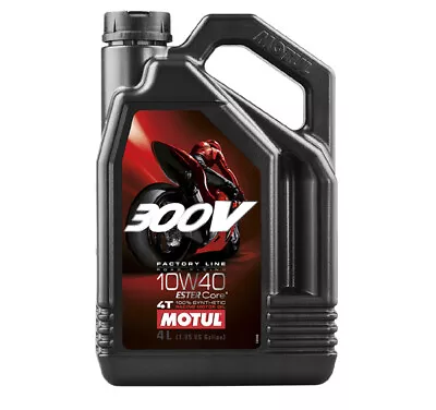 $79.95 • Buy Motul 300V 4T 100% Full Synthetic Road Racing Motorcycle Engine Oil 10W-40 -1Gal