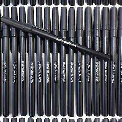 Misprint Pens 50 Pcs Ball Point Ink Wholesale Lot Bic Round Stic Style Black Cap • $8.99