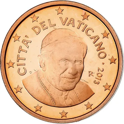 [#1047444] VATICAN CITY Benedict XVI 2 Euro Cent Proof 2013 Rome Copper Pl • $23.40