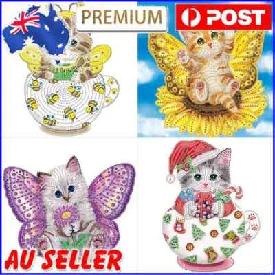 $10.69 • Buy 5D DIY Resin Partial Drill Diamond Painting Cat Pattern Special Shape Rhinestone