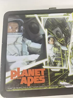 Planet Of The Apes Metal Lunch Box With Thermos 2001 New With Shelf Wear • $40