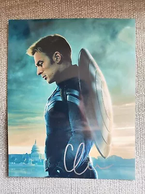 Genuine Signed 8 X10  Photo Chris Evans (Captain America - Winter Soldier)+ COA • £110