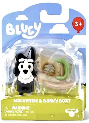 BLUEY Story Starters MACKENZIE & BARKY BOAT Mini Figure & Accessory Moose Toys • $9.97