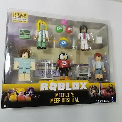 Roblox MeepCity: Meep Hospital Pack 15 Pieces Age 6+ W Virtual Item ~ SEALED NEW • $17.39