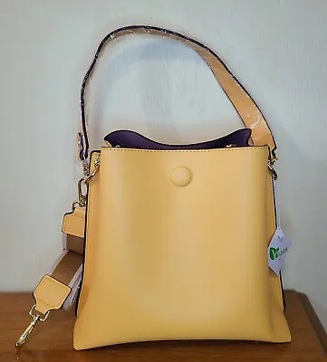 Vegan Unbranded Bag Shoulder/Crossbody Yellow Mustard Color New With Tags • $34.99