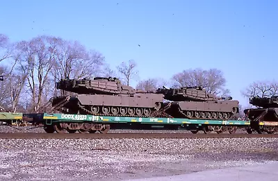 DODX Flat Car # 40523 With Army Tanks @ Granite City IL 2/20/2024 • $2.75