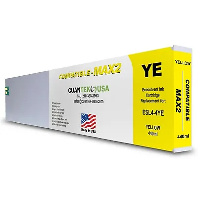 Roland Ecosol MAX2 Compatible YELLOW Ink 440ml Cartridge ESL4-4YE *MADE IN USA • $75