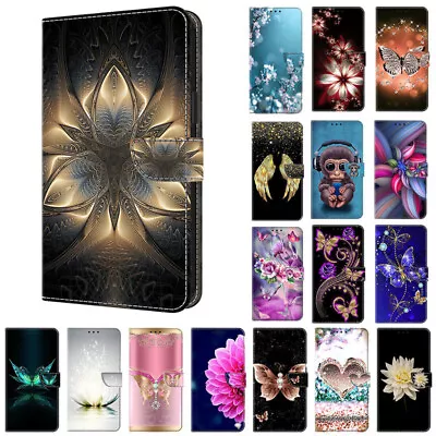 Painted Flip Leather Wallet Phone Case For Samsung Galaxy A03s A12 A13 A14 A21S • £5.99