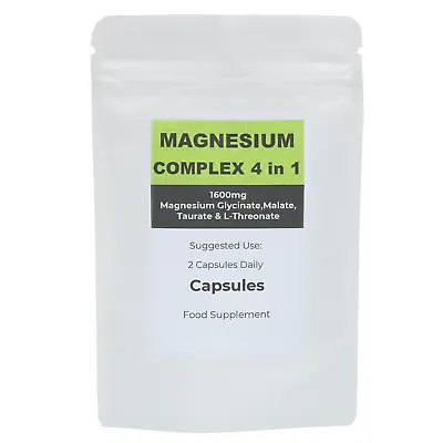 Magnesium Glycinate 4 In 1 Complex1600mgNo FillersHigh Strength • £5.99