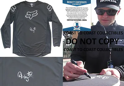 Ryan Dungey Supercross Motocross Autographed Fox Jersey COA Exact Proof Beckett  • $299.99