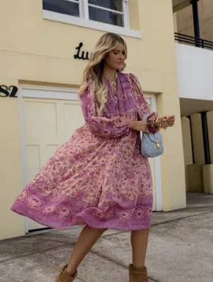 $125 • Buy Spell Folk Song Boho Dress, Blossom, Size XS