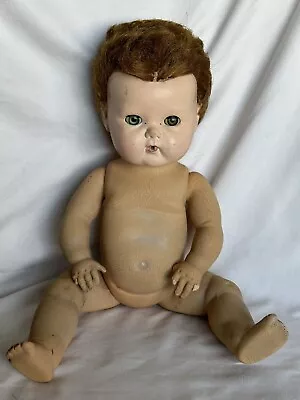 Vintage American Character Tiny Tears Doll 1950’s Rubber Body Crazed PlasticHead • $16