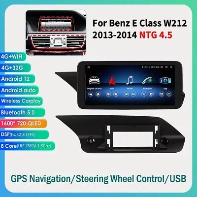 10.33  Android 12 Car Wifi Carplay GPS Navi For Benz E Class W212 E300 2013-2014 • $268.97