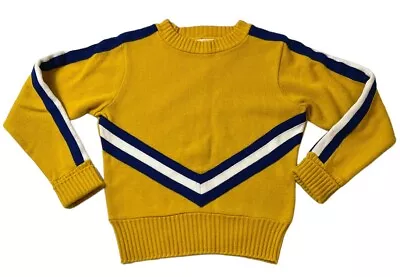 Vintage Varsity Fashions Cheerleading Sweater Yellow & Blue Women’s Size 36 • $9.99