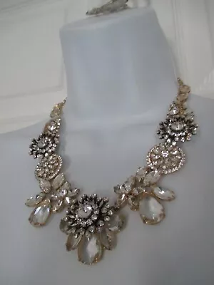 J Crew  Crystal Pinwheel Cluster Statement Necklace • $59.99