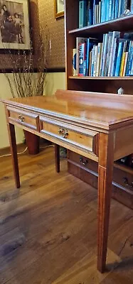 A Reproduction Yew Two Drawer Desk/Hall Table • £50