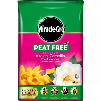 Miracle Gro Peat Free Azalea Camellia Rhododendron Premium Plants Compost 40L • £11.99