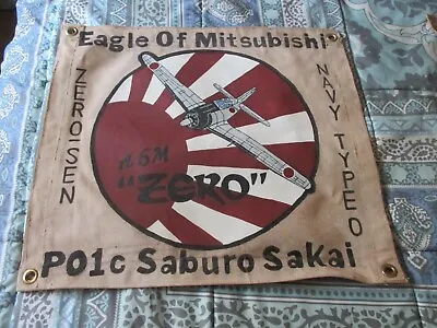 Wwii Eagle Of Mitsubishi A6m3 Zero Po1c Saburo Sakai  Ace  Rising Sun Wall Flag  • $125