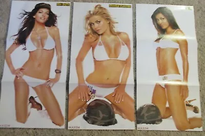 Maxim 3 Posters Carmen ElectraKelly HuKim Smith July 2005 Apple Pie RARE  • $16.49